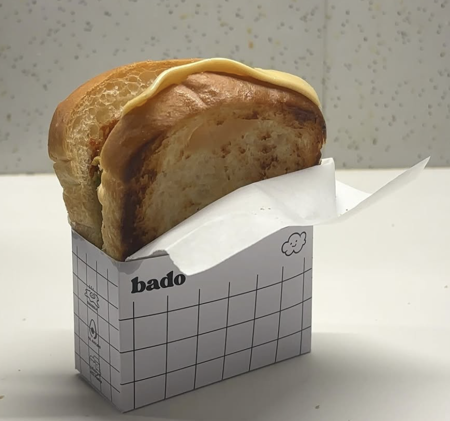 Miss Paneer brioche sandwich in a Bado Comfort Food takeaway box